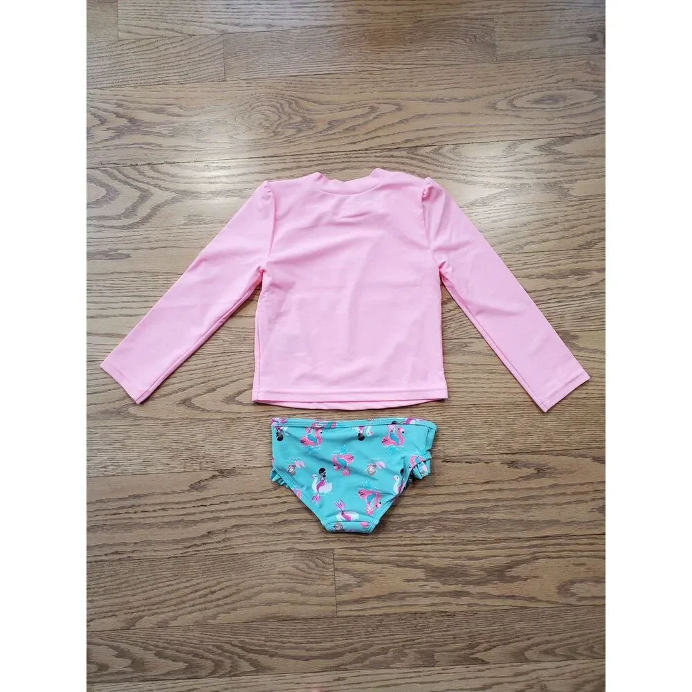 Simple Joys by Carter's 5T Swimsuit Long Sleeve 2 Pieces Mermaid New